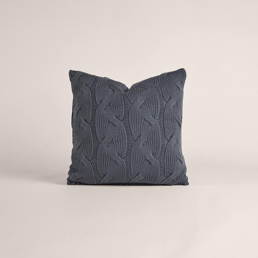 Penelope Triko Kırlent Kılıfı Füme 45x45 Cm - Cabella Serisi görseli 2