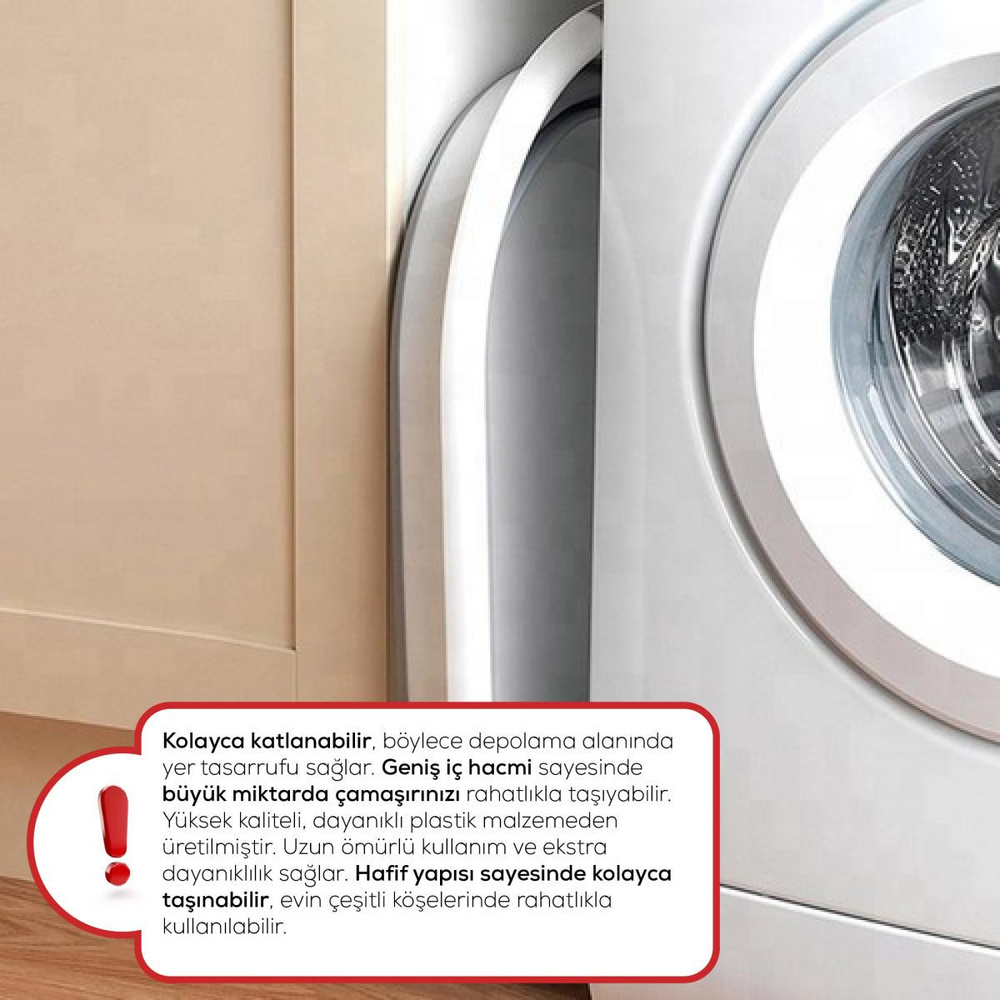 Vienev 25 Litre Katlanabilir Çamaşır Sepeti görseli 2