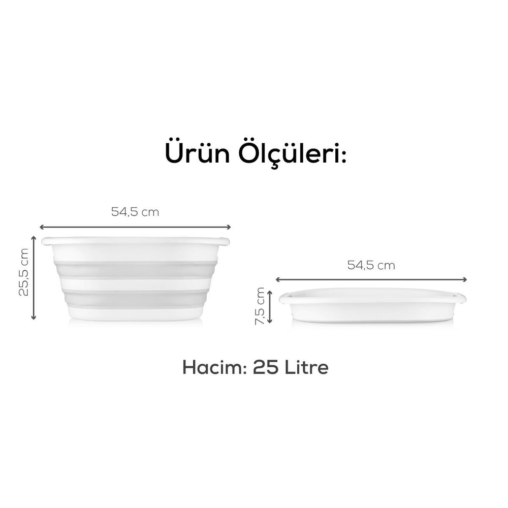 Vienev 25 Litre Katlanabilir Çamaşır Sepeti görseli 3