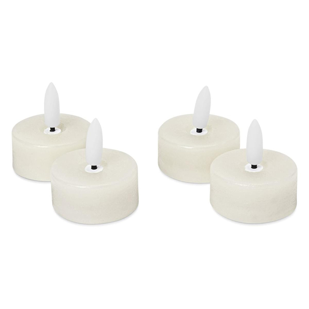 Tchibo Led’li Gerçek Tealight Mum, 4lü, Beyaz görseli 2