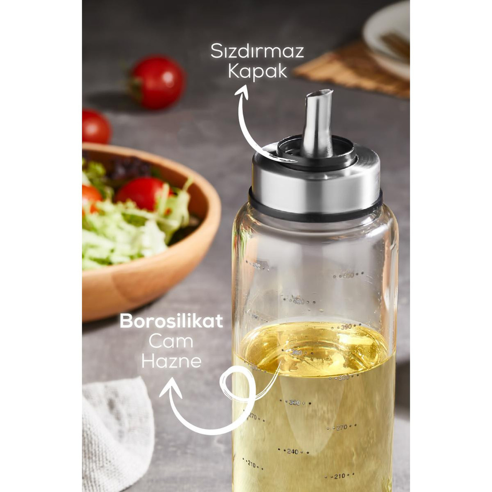 Vienev Borosilikat Pratik Cam Yağlık Sirkelik 500 Ml görseli 2