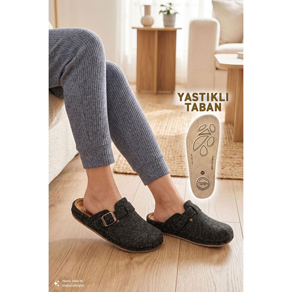 Twigy Tuana Kadın,garson Boy Ev Terliği Siyah 36/40 görseli 1