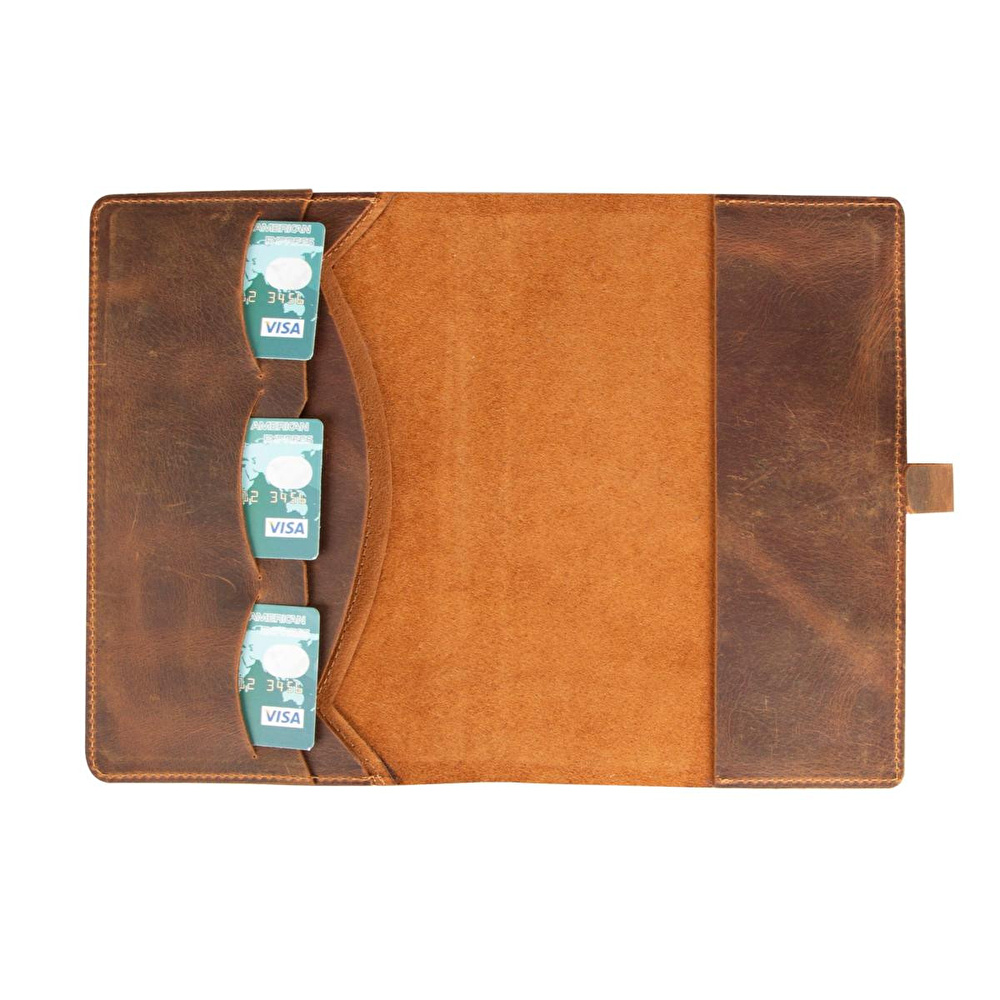 Bloominbag Bloom Quiet Edit Saddle Brown A5 Deri Kitap Defter Kılıfı görseli 1