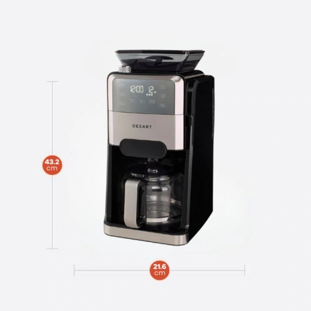 Dexart Grindbrew Öğütücülü Filtre Kahve Makinesi Kc102c görseli 5