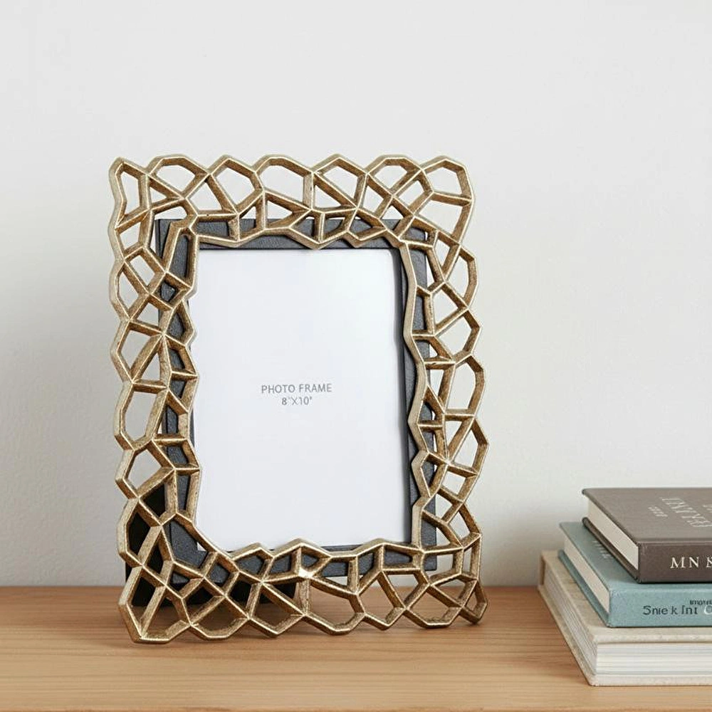 Cornella Pillar Antik Gold Siyah Metal Çerçeve Büyük En:33cm X Boy:39 Cm görseli 5