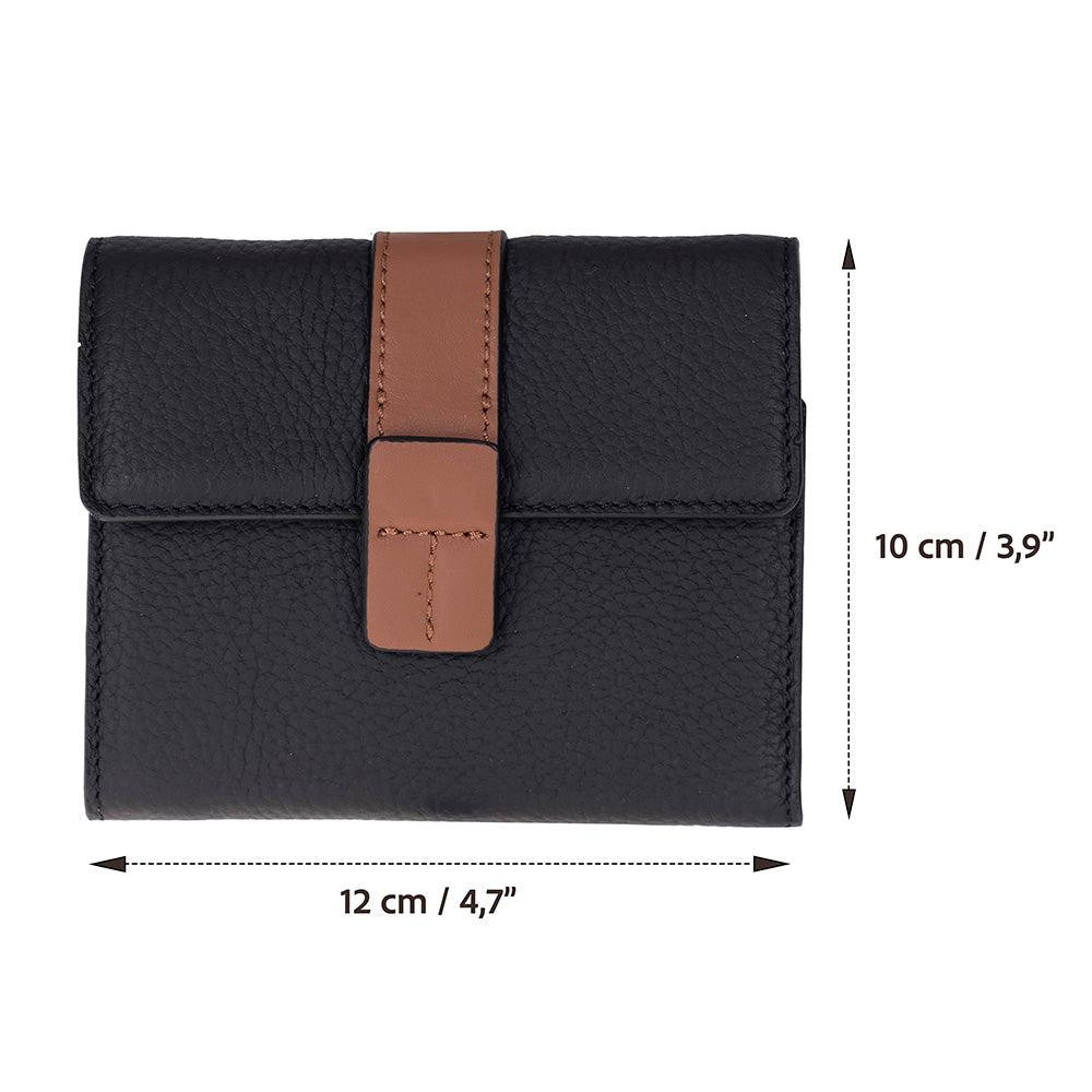 Bloominbag Liora Colorband Deri Kadın Cüzdan – Siyah & Karamel görseli 3
