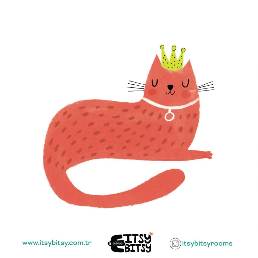 Itsy Bitsy Kids Kitty Of Queens Çift Taraflı Pamuk Saten Pembe Bebek Nevresim Seti 100x150cm görseli 6