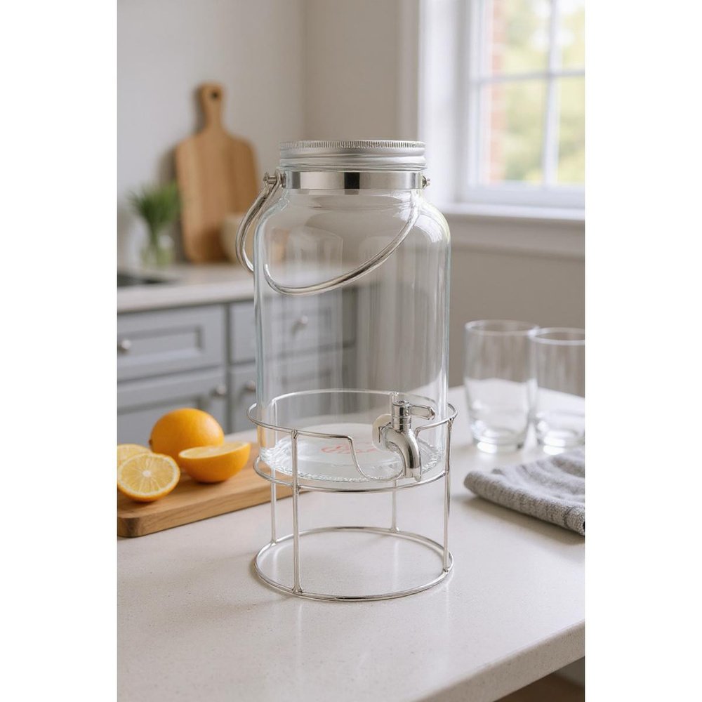 Bambum Crystal Metal Standlı Cam Sebil 6l görseli 1