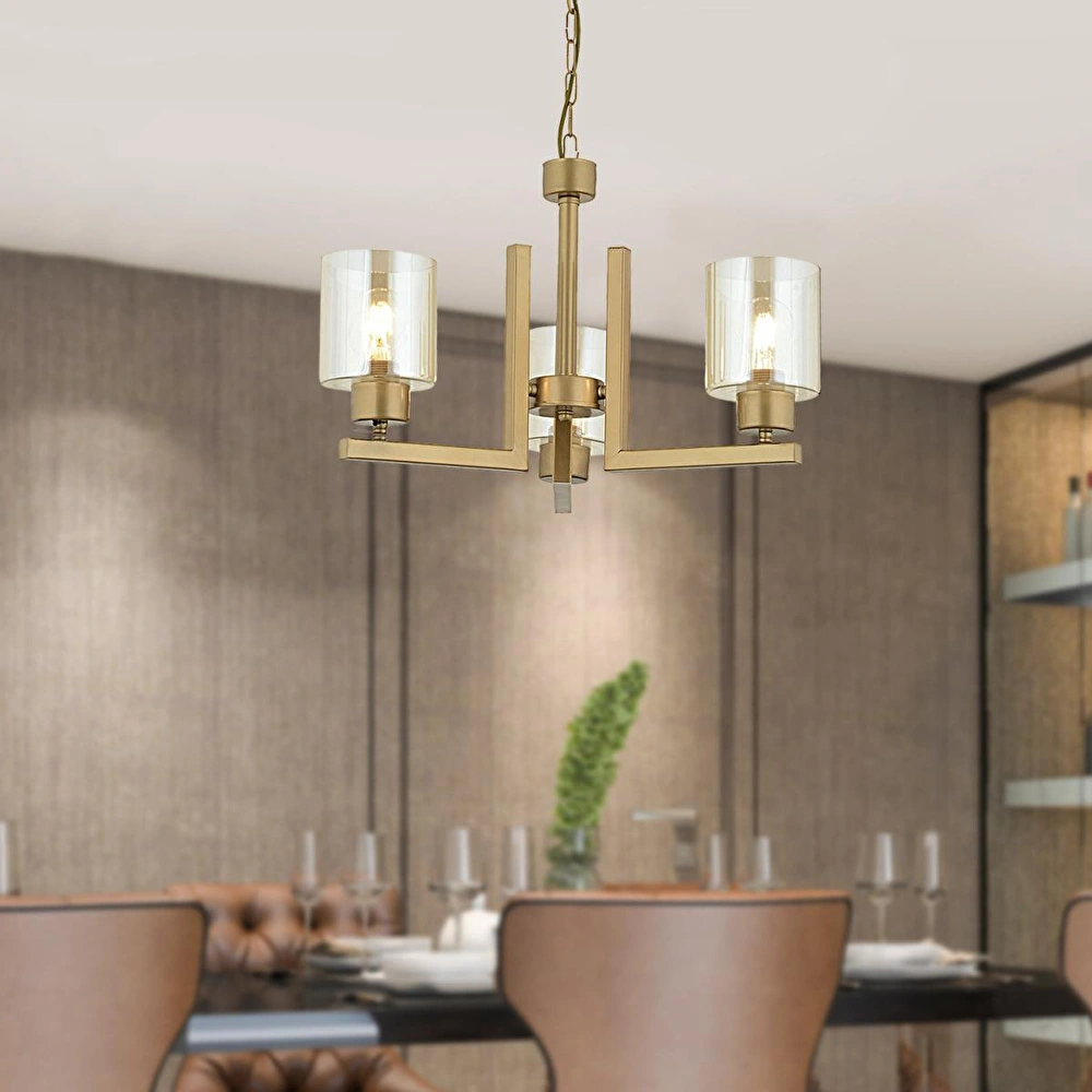 Apliqa Tasse 3 Lü Eskitme Boyalı Avize Bal Camlı Modern Genç Odası Yatak Odası Salon Avize görseli 1