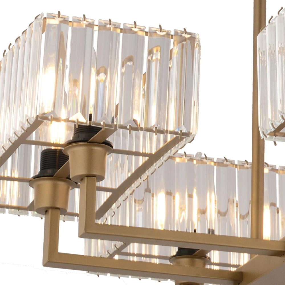 Apliqa Brambles 8'li Eskitme Kristalli Taşlı Modern Tasarım Kristal Salon Avize görseli 4