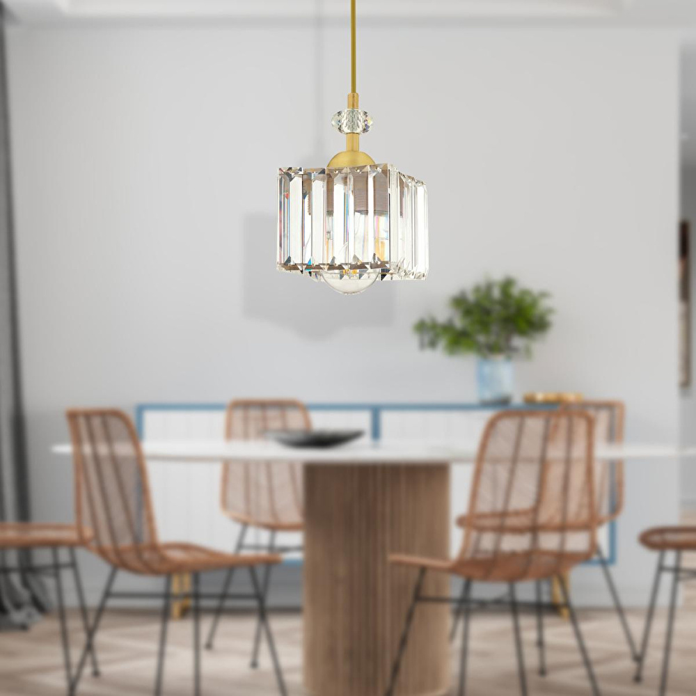Apliqa Brandy Eskitme Tekli Kristalli Taşlı Modern Tasarım Kristal Salon Avize görseli 1