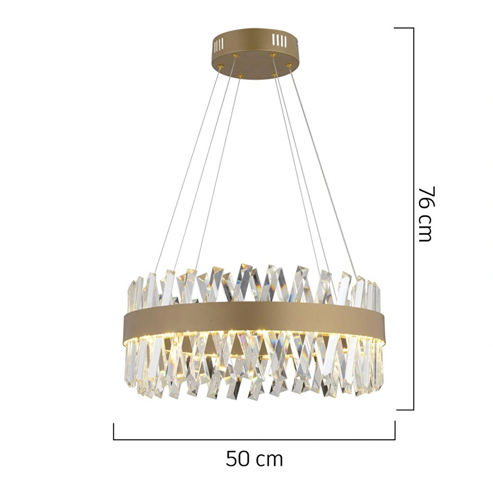 Apliqa Brampton 50'lik Eskitme 3 Renkli 94 Watt Ledli Yemek Masası Üstü, Oturma Odası, Salon Avize görseli 5