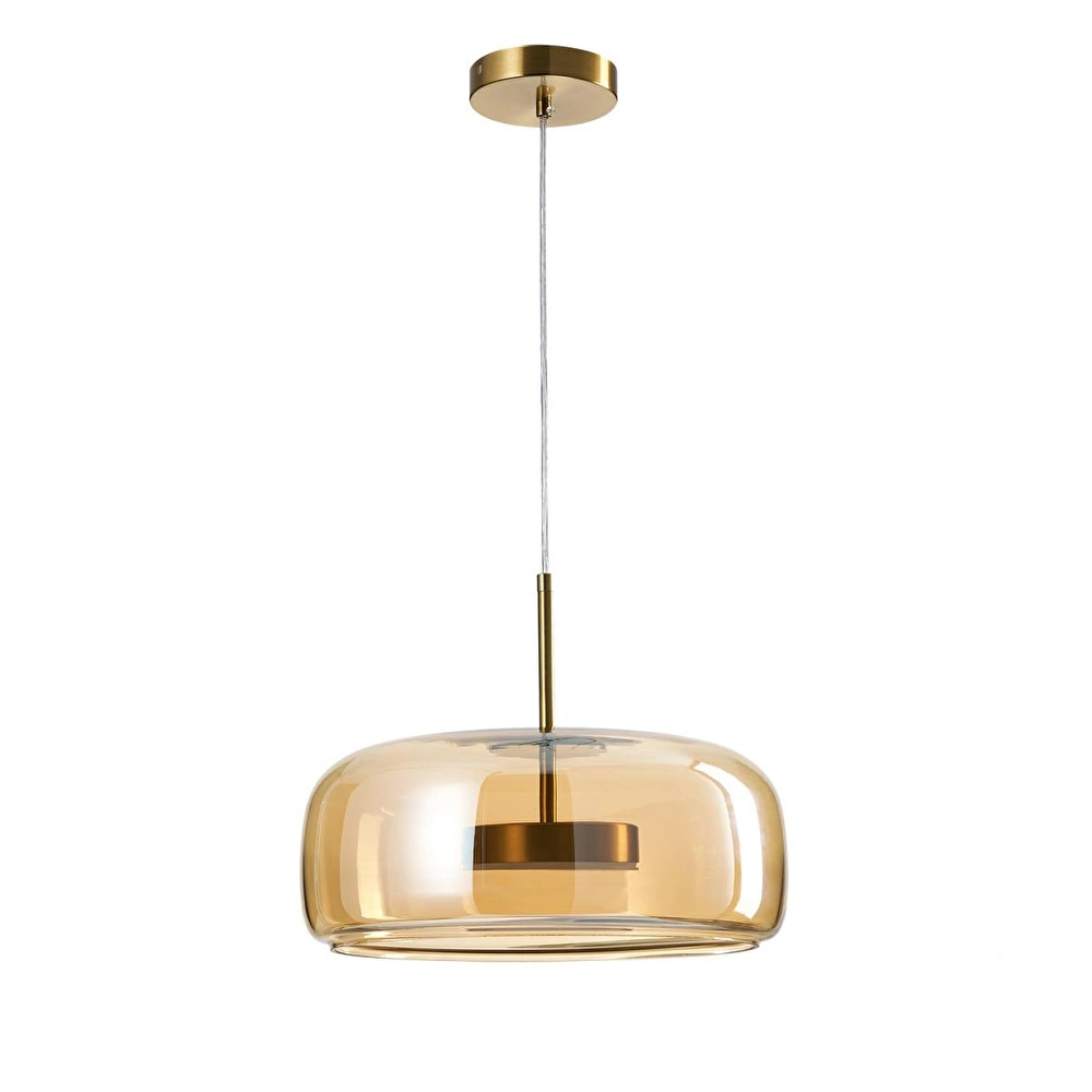Apliqa Nantes 12 Watt 3000k Eskitme Bal Camlı Tekli Led Sarkıt Avize görseli 3