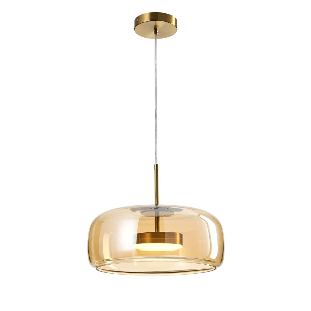 Apliqa Nantes 12 Watt 3000k Eskitme Bal Camlı Tekli Led Sarkıt Avize görseli 2