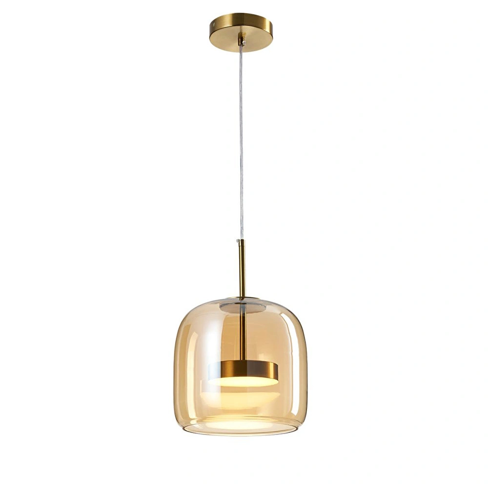 Apliqa Brook 12 Watt 3000keskitme Bal Camlı Tekli Led Sarkıt Avize görseli 3
