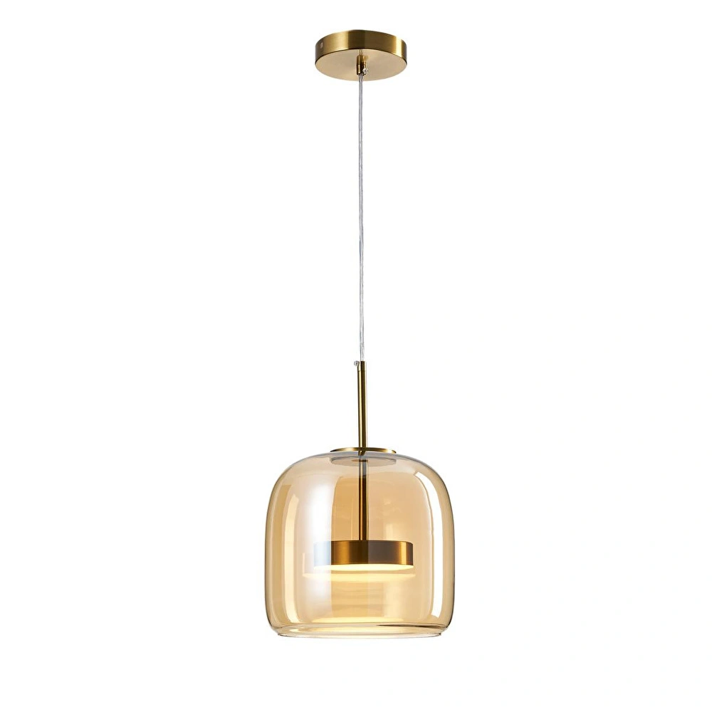 Apliqa Brook 12 Watt 3000keskitme Bal Camlı Tekli Led Sarkıt Avize görseli 1