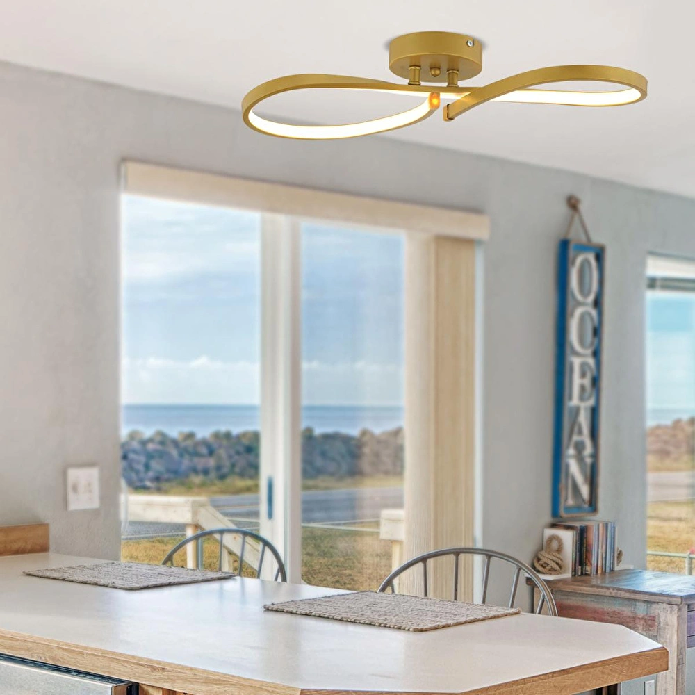 Apliqa Vetto Gold 38 Watt Plafonyer 3 Renkli Ledli Modern Mutfak Banyo Led Salon Sarkıt Avize görseli 1