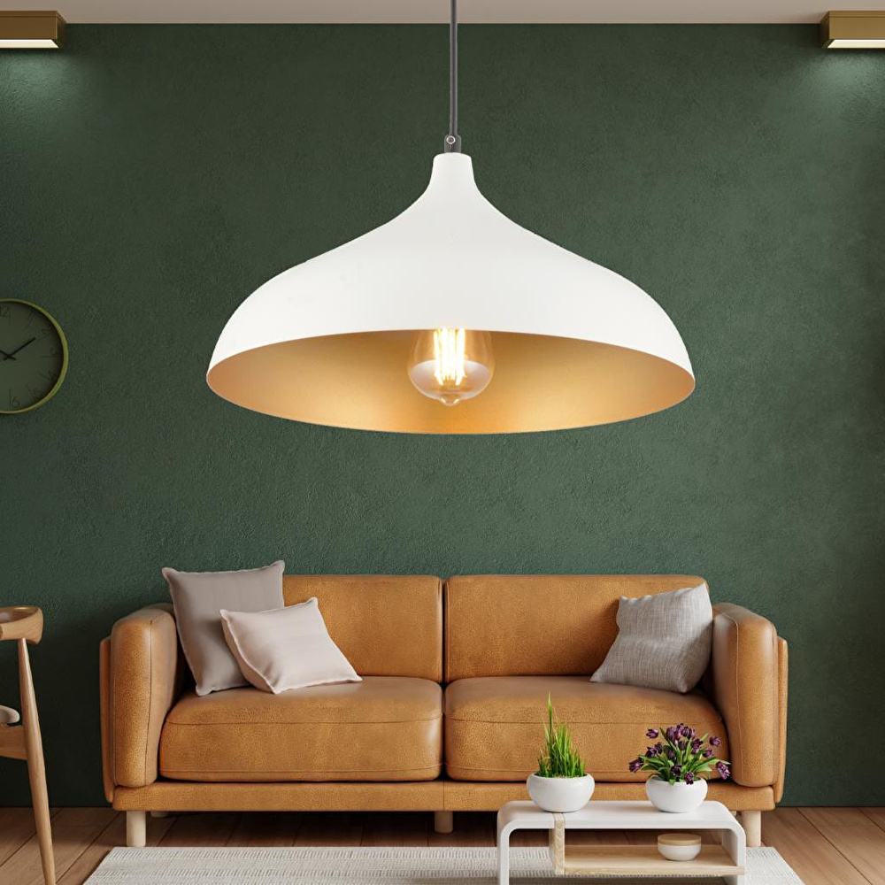 Apliqa Pera Beyaz Tekli Modern Retro Sarkıt Salon Avize görseli 1