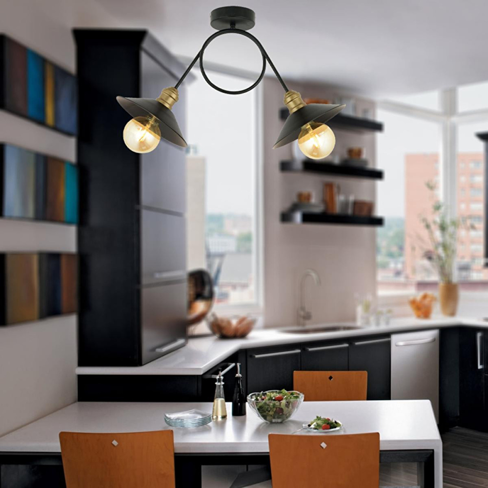 Apliqa Dominik 2 Li Modern Genç Odası Mutfak Salon Avize görseli 1