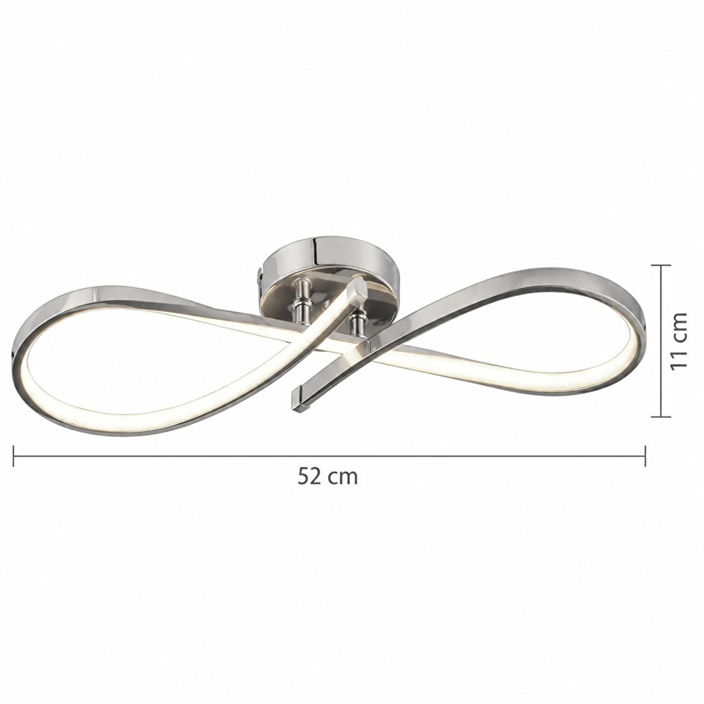 Apliqa Vetto Krom 38 Watt Plafonyer 3 Renkli Ledli Modern Mutfak Banyo Led Salon Sarkıt Avize görseli 5