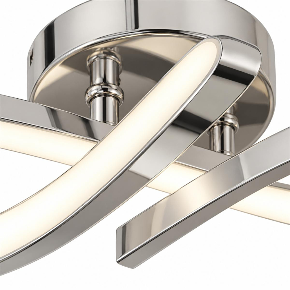 Apliqa Vetto Krom 38 Watt Plafonyer 3 Renkli Ledli Modern Mutfak Banyo Led Salon Sarkıt Avize görseli 4