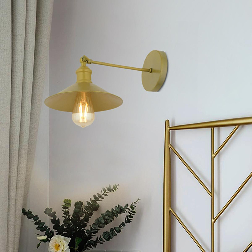 Apliqa Yekta Gold Duvar Lambası Yatak Odası-yatak Başı-banyo İçin Modern Aplik görseli 3