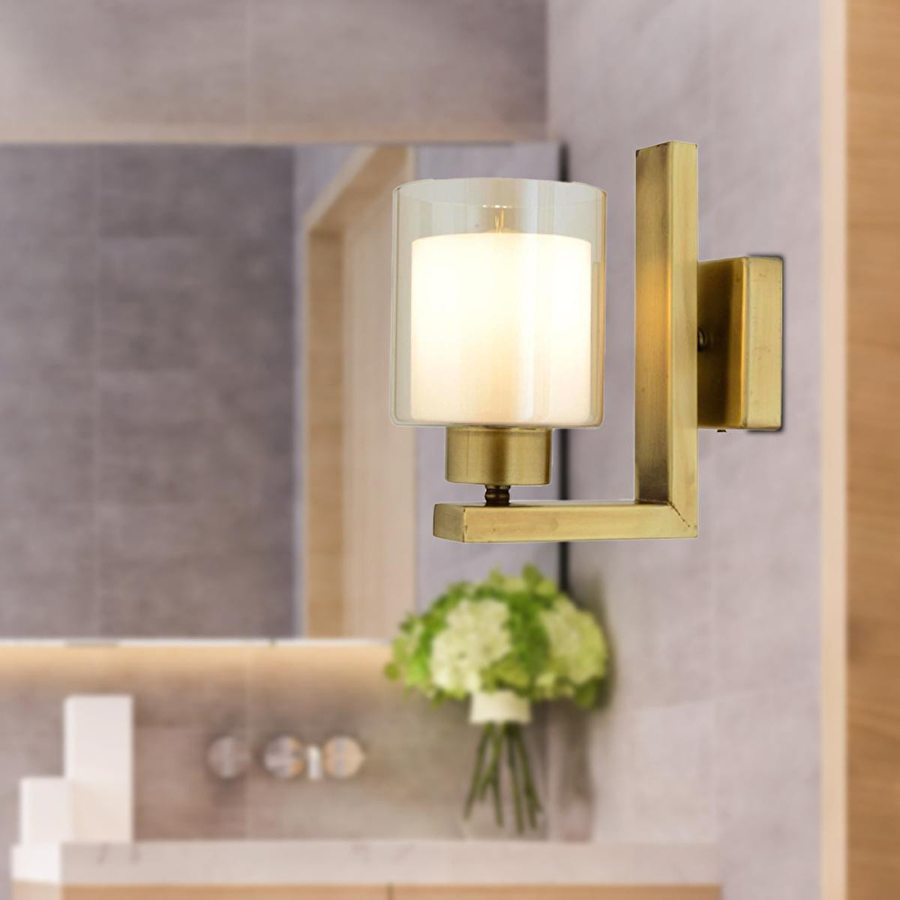 Apliqa İmer Eskitme Duvar Lambası Yatak Odası-yatak Başı-banyo İçin Modern Aplik görseli 2