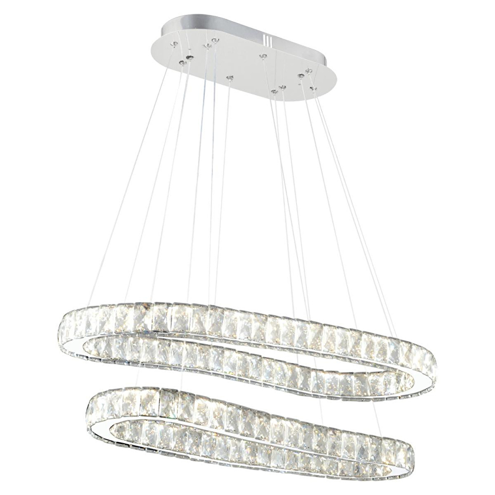 Apliqa Valeri̇a Krom 2 Katli Kri̇stal Taşli Led Avi̇ze görseli 3