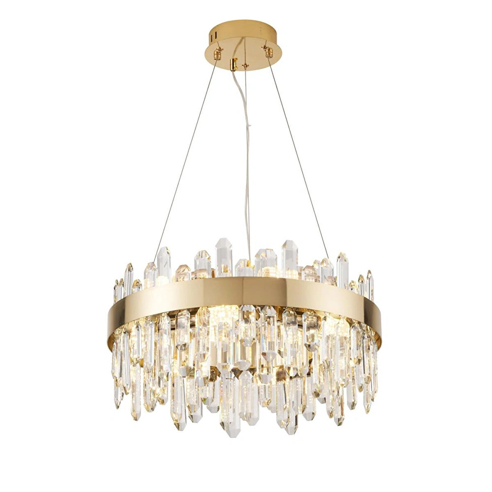 Apliqa Linfred 50'lik Gold Kristal Taşlı Modern Salon Avize görseli 3