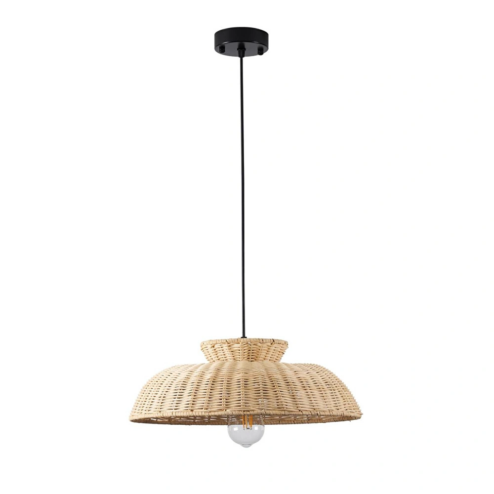 Apliqa Enrico Tekli Rattan Modern Tasarım Oturma Odası Avize görseli 5