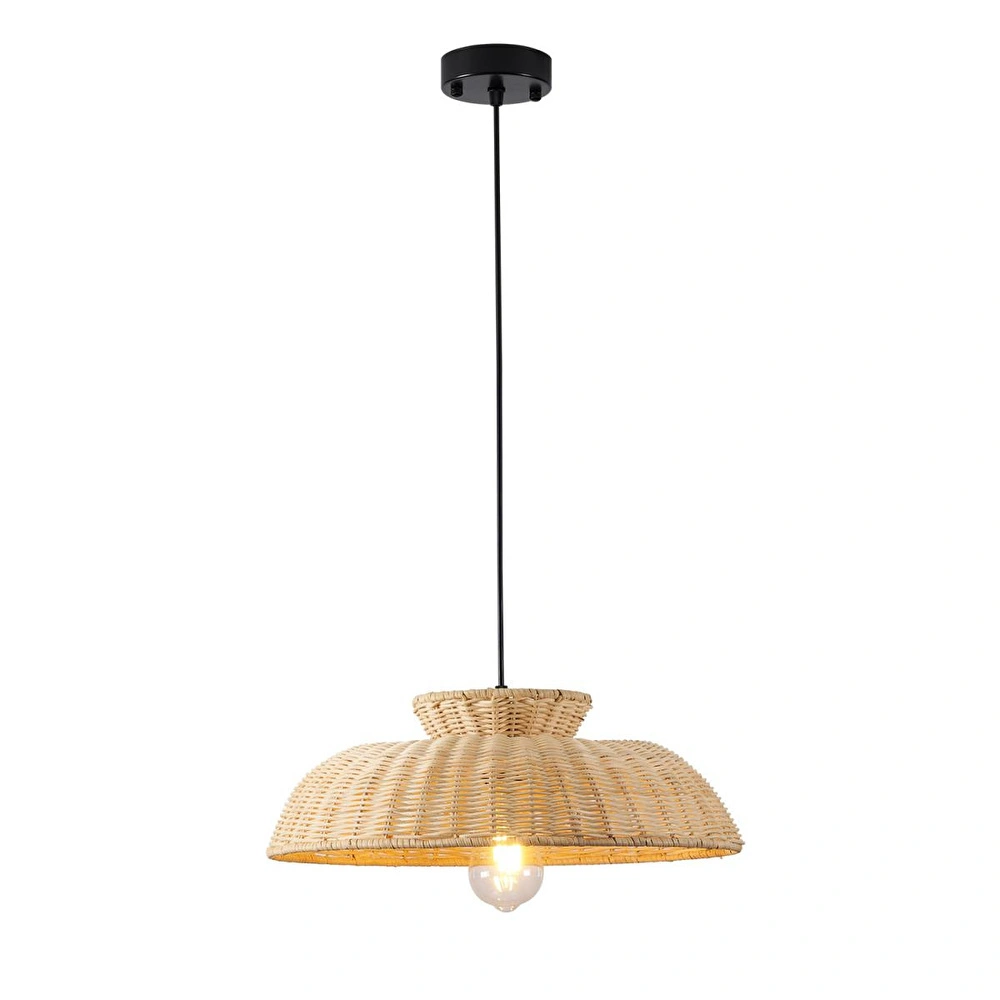 Apliqa Enrico Tekli Rattan Modern Tasarım Oturma Odası Avize görseli 4