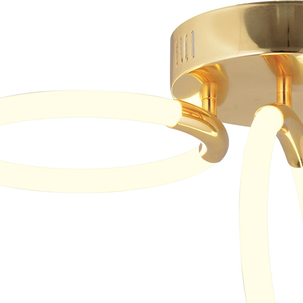 Apliqa Honos 3'lü Gold 39 Watt Ledli Modern Koridor, Yatak Odası Salon Plafonyer Led Avize görseli 4