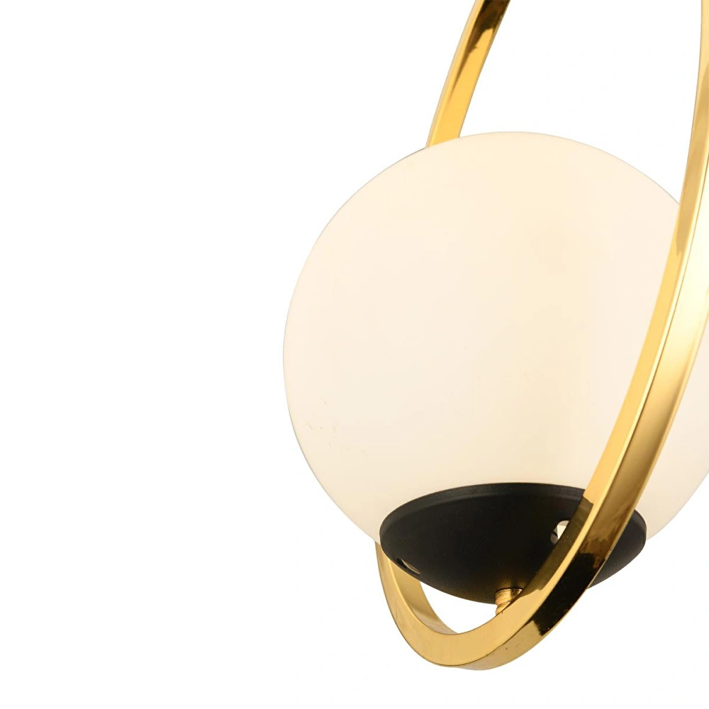 Apliqa Lifos Tekli Gold Kaplamalı Plafonyer Modern Mutfak Salon Avize görseli 3