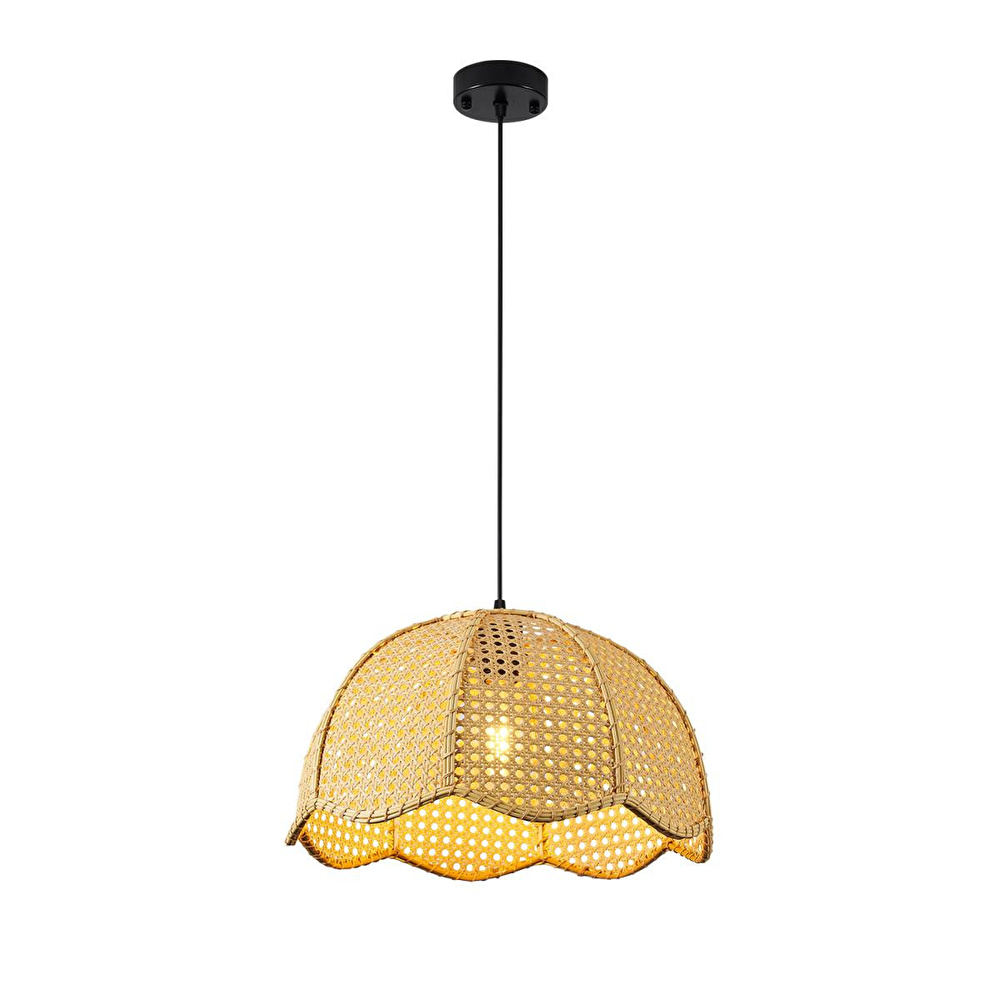 Apliqa Alvise Tekli Hazeran Model Rattan Modern Tasarım Oturma Odası Avize görseli 2