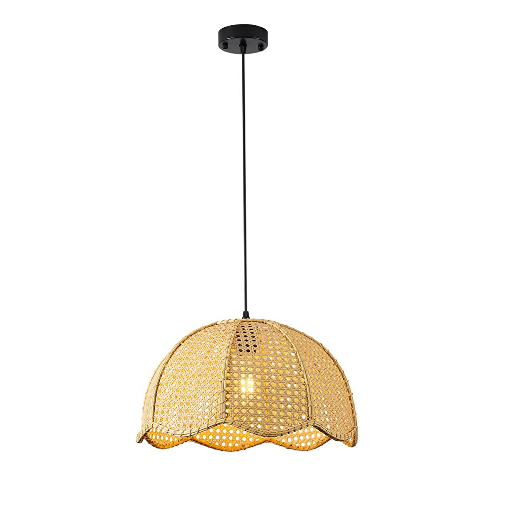 Apliqa Alvise Tekli Hazeran Model Rattan Modern Tasarım Oturma Odası Avize görseli 3