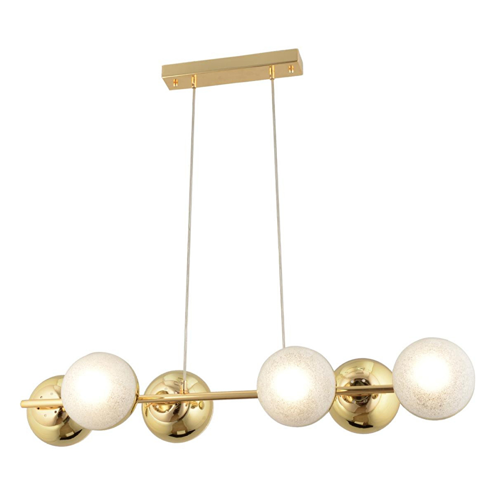 Apliqa Berca 6li Gold Avi̇ze Modern Mutfak Yemek Masası Üstü Yatak Odası Salon Avize görseli 3