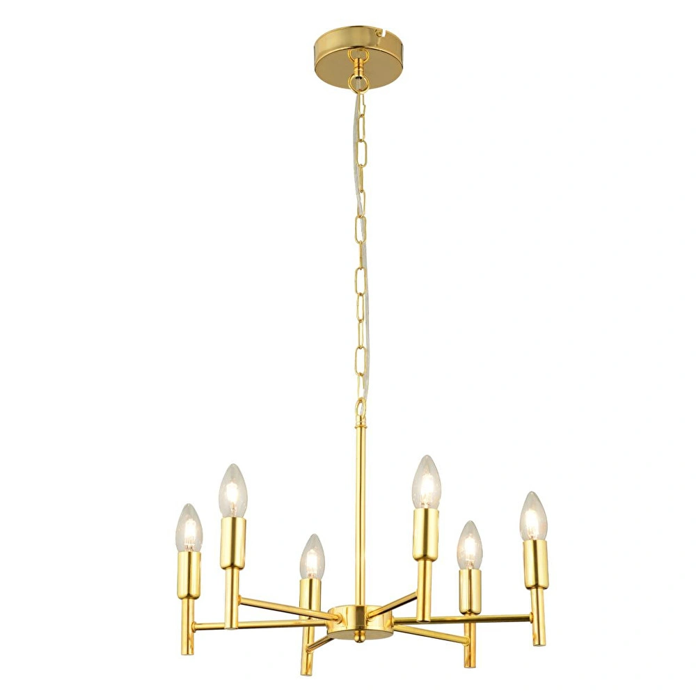 Apliqa Vaneo 6 Lı Gold Modern Genç Odası Mutfak Salon Avize görseli 5