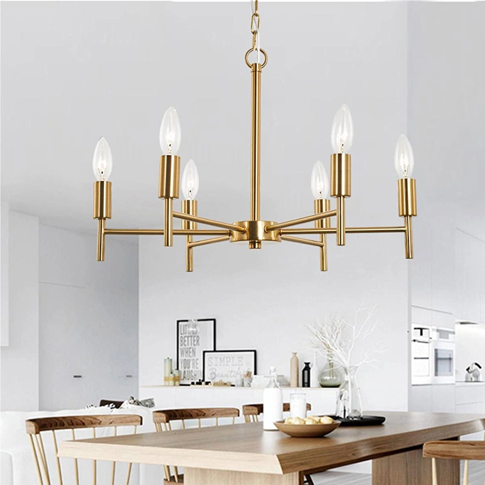 Apliqa Vaneo 6 Lı Gold Modern Genç Odası Mutfak Salon Avize görseli 4
