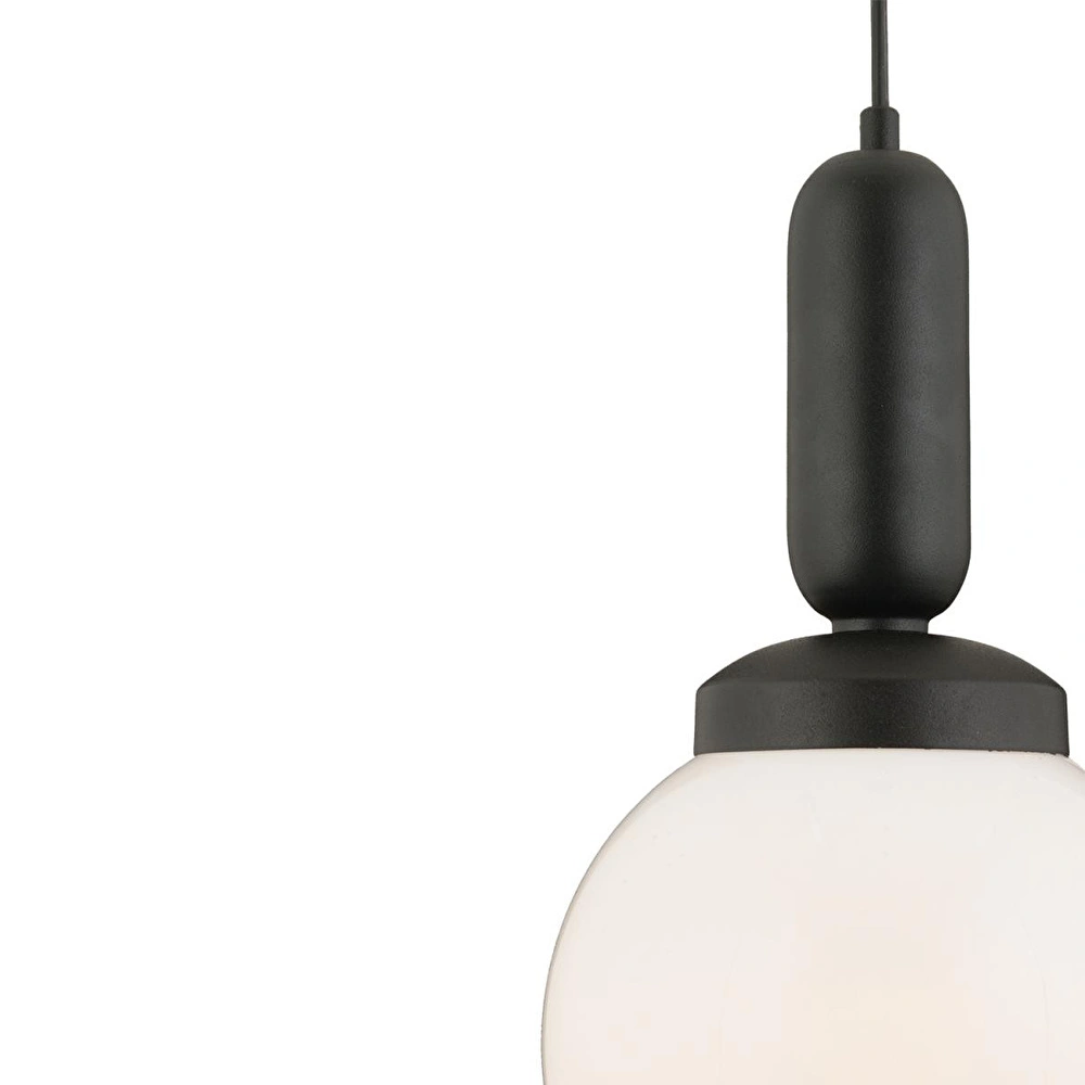 Apliqa Arlo Tekli Siyah Modern Sarkıt Top Avize Mutfak Salon Sarkıt Avize görseli 3