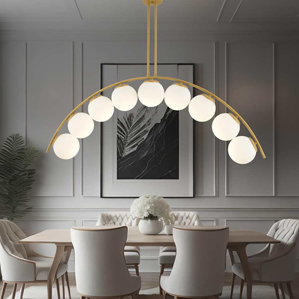 Apliqa Fralde 9 Lu Gold Modern Mutfak Cafe Restoran Için Uygun Retro Salon Avize görseli 1