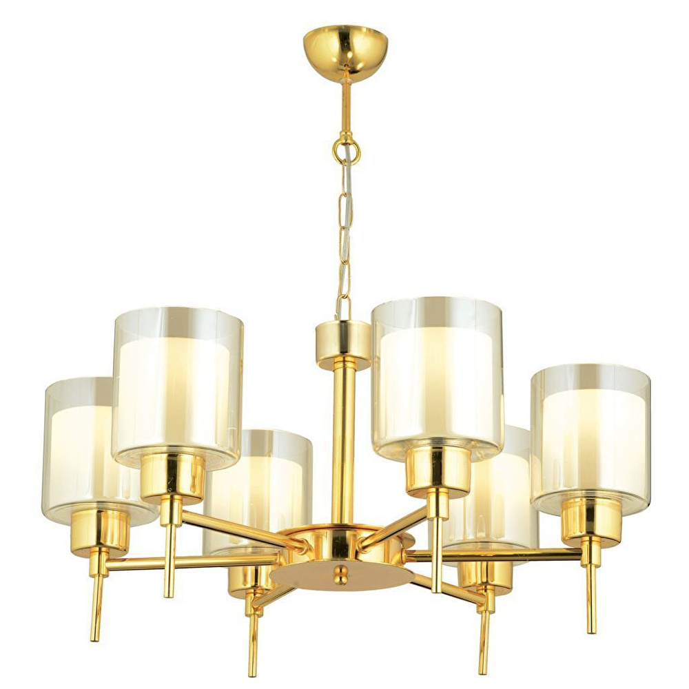 Apliqa Cemre 6 Lı Gold Modern Yatak Odası Salon Avize görseli 4