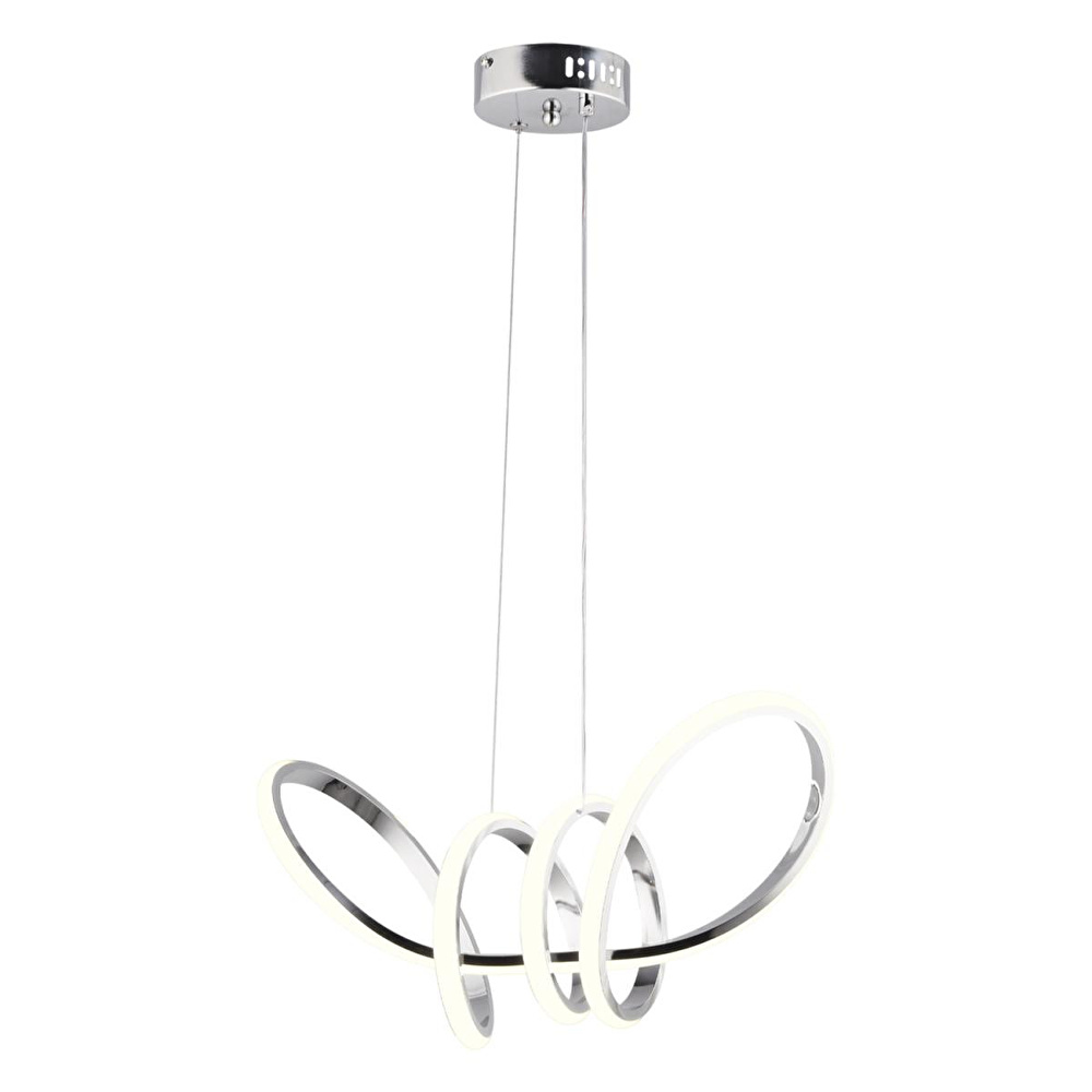 Apliqa Jayla Krom 3 Renkli 61 Watt Kristal Ledli Modern Oturma Odası Salon Sarkıt Avize görseli 2