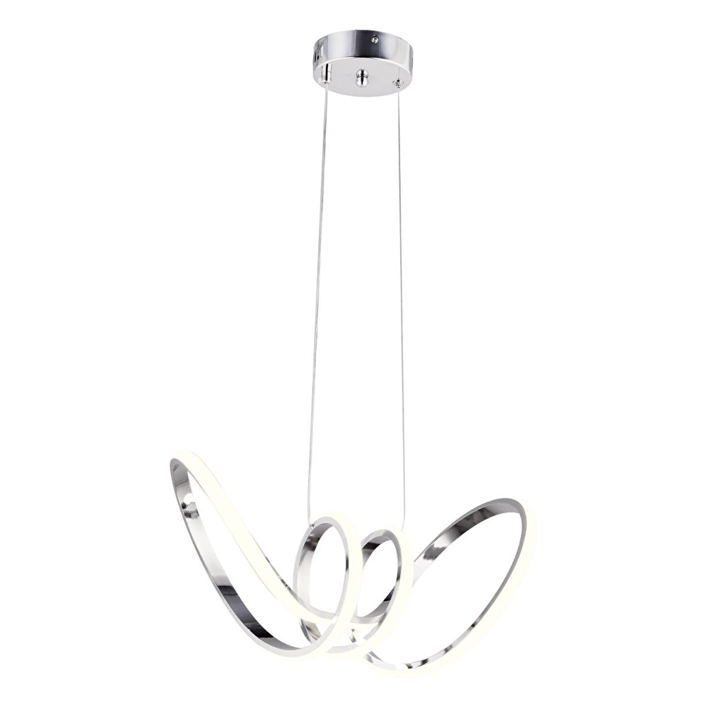 Apliqa Jayla Krom 3 Renkli 61 Watt Kristal Ledli Modern Oturma Odası Salon Sarkıt Avize görseli 3