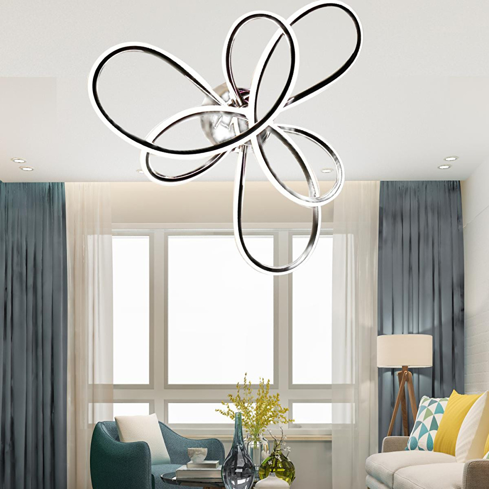Apliqa Aybel Krom 48 Watt Plafonyer Modern Koridor Salon Led Avize görseli 1