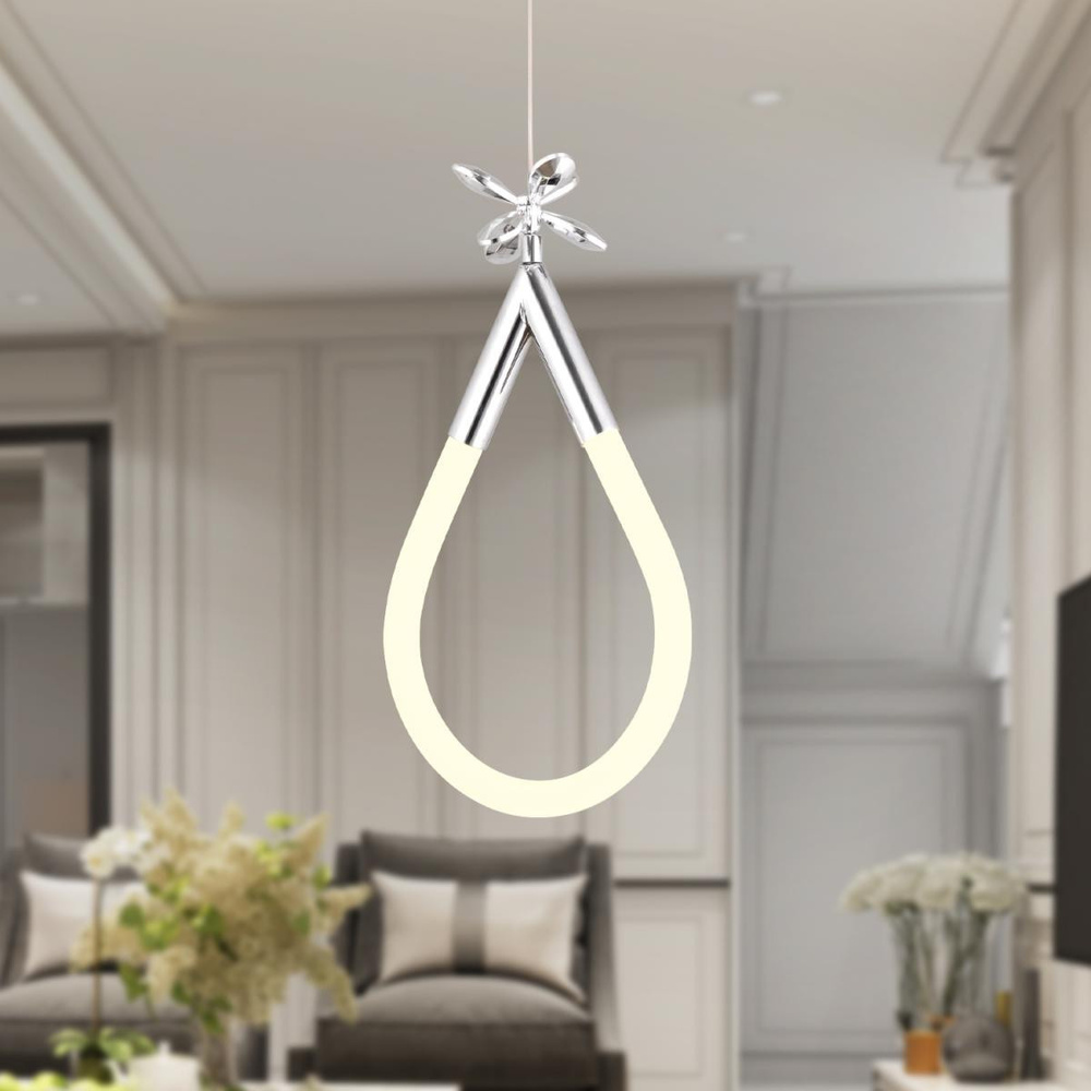 Apliqa Vojens Tekli Krom Ledli 11 Watt Kelebek Detaylı Modern Koridor, Yatak Odası Salon Sarkıt Led Avize görseli 1