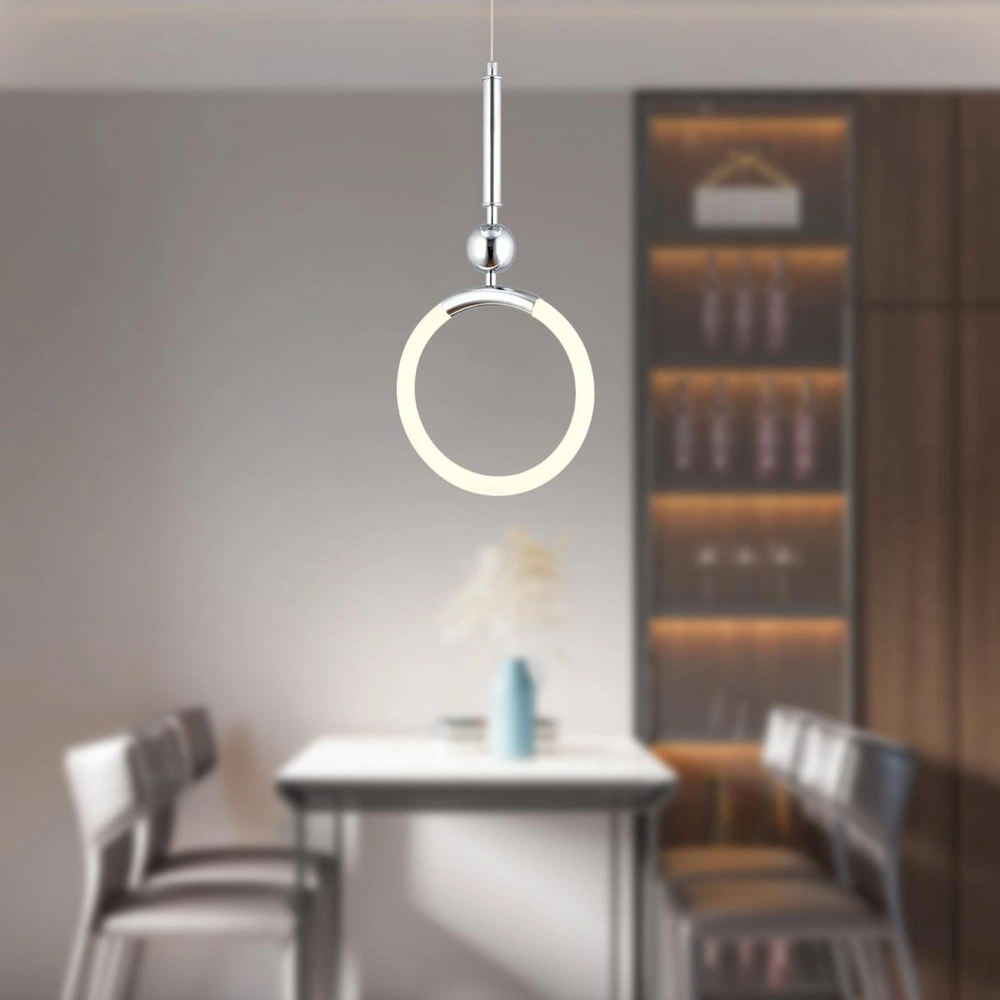 Apliqa Struer Tekli Krom Ledli 20 Watt Modern Koridor, Yatak Odası Salon Sarkıt Led Avize görseli 1