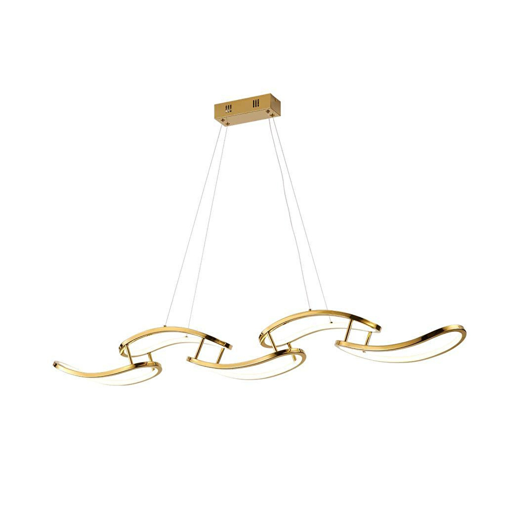 Apliqa Quon 5'li Gold 100 Watt Sıralı Yemek Masası Üstü Modern Sarkıt Salon Led Avize görseli 5