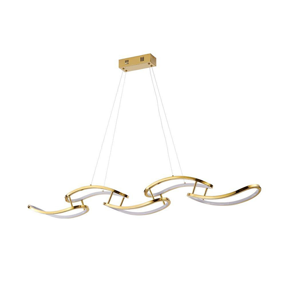 Apliqa Quon 5'li Gold 100 Watt Sıralı Yemek Masası Üstü Modern Sarkıt Salon Led Avize görseli 3