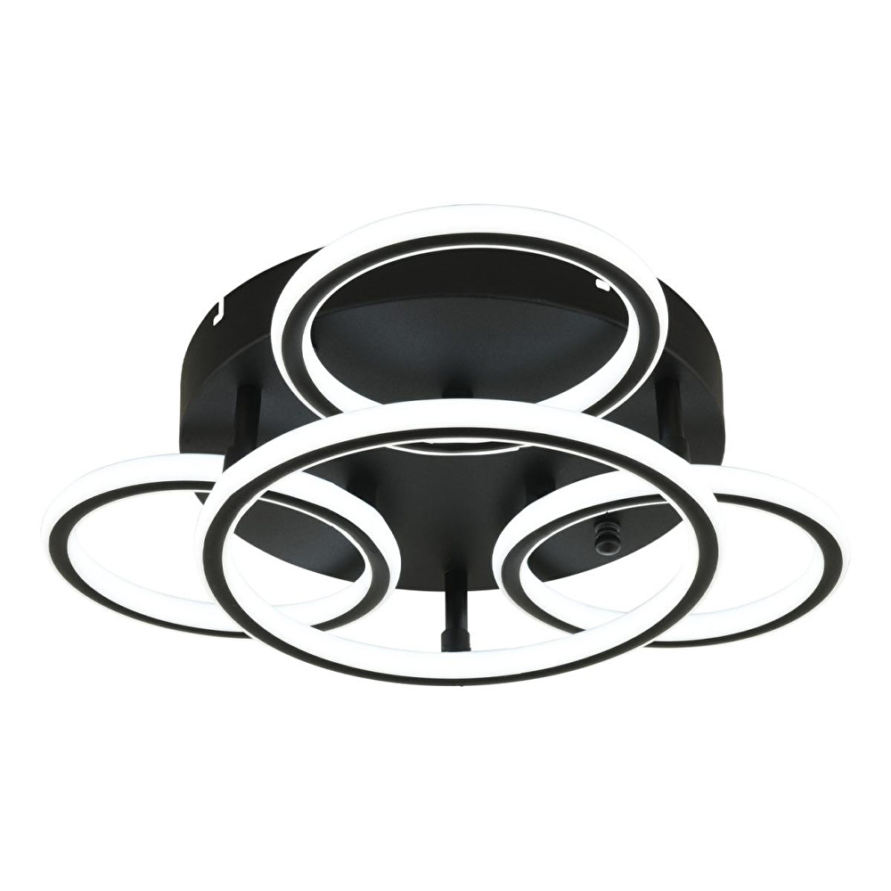 Apliqa Dalia Siyah 114 Watt Ledli Modern Mutfak Banyo Led Salon Plafonyer Avize görseli 2