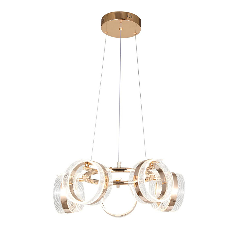 Apliqa Linea 5'li Gold Yuvarlak Salon Sarkıt Led Avize görseli 2